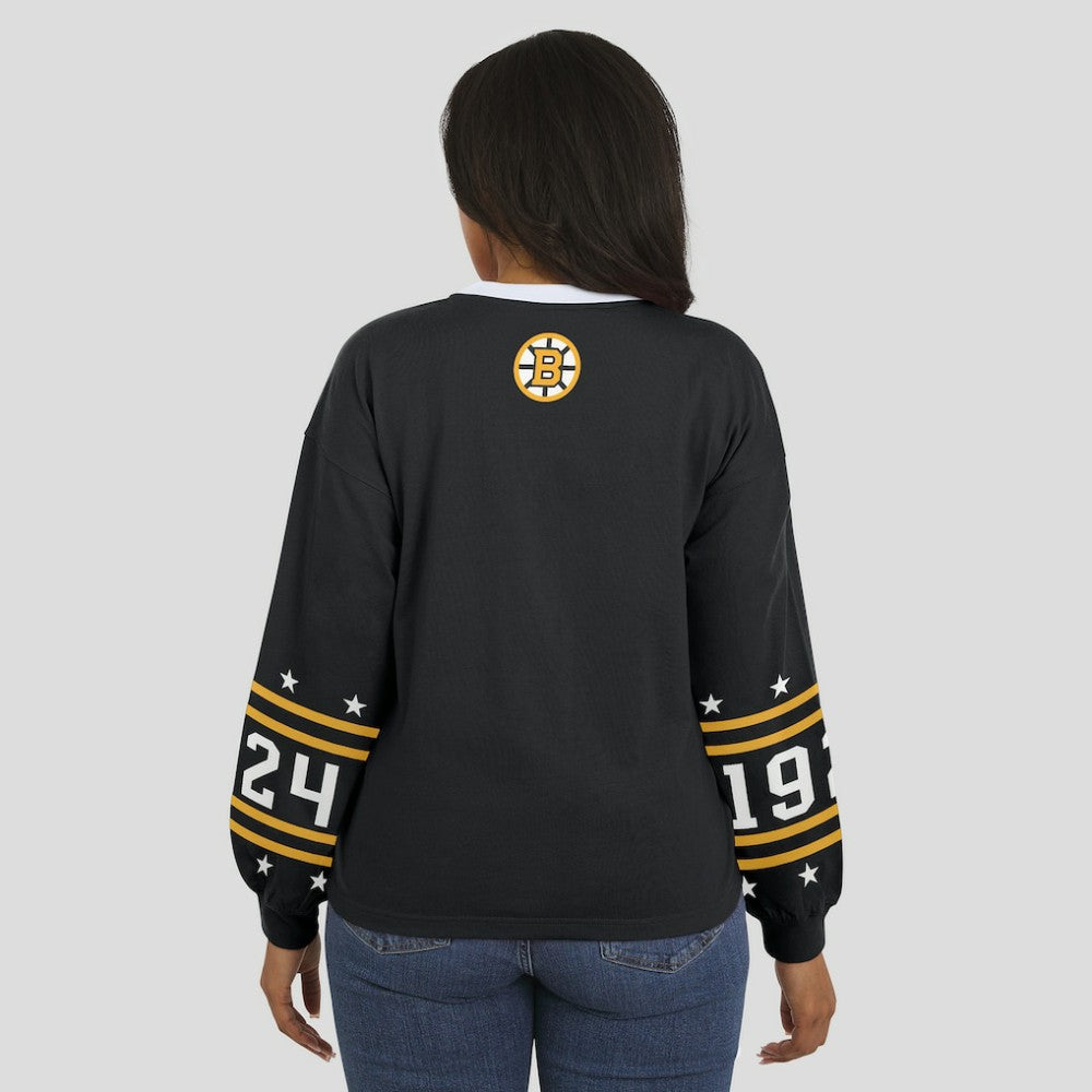 Boston Bruins WEAR by Erin Andrews Women's Long-Sleeve Sport T-Shirt - Black - NHL