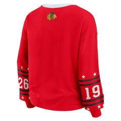 Chicago Blackhawks WEAR by Erin Andrews Women's Long-Sleeve Sport T-Shirt - Red - NHL
