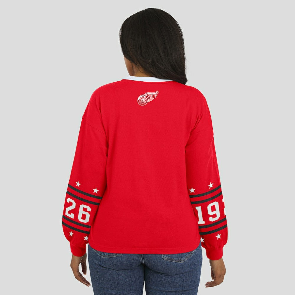 Detroit Red Wings WEAR by Erin Andrews Women's Long-Sleeve Sport T-Shirt - Red - NHL