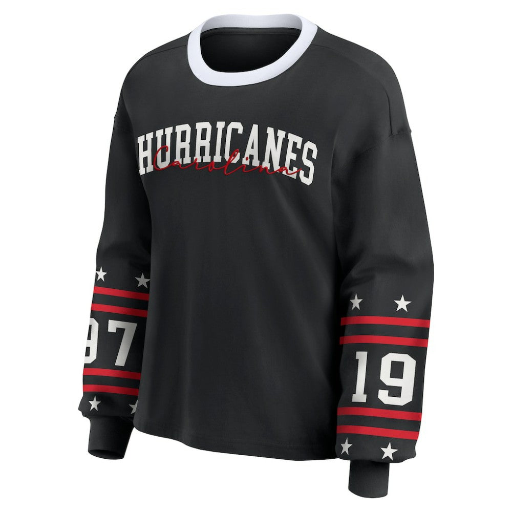 Carolina Hurricanes WEAR by Erin Andrews Women's Long-Sleeve Sport T-Shirt - Black - NHL