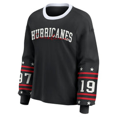 Carolina Hurricanes WEAR by Erin Andrews Women's Long-Sleeve Sport T-Shirt - Black - NHL