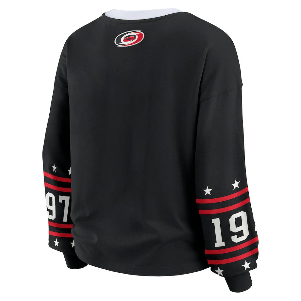 Carolina Hurricanes WEAR by Erin Andrews Women's Long-Sleeve Sport T-Shirt - Black - NHL