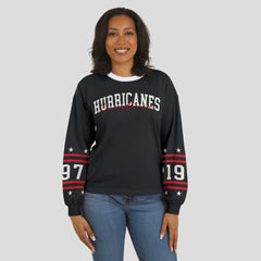 Carolina Hurricanes WEAR by Erin Andrews Women's Long-Sleeve Sport T-Shirt - Black - NHL