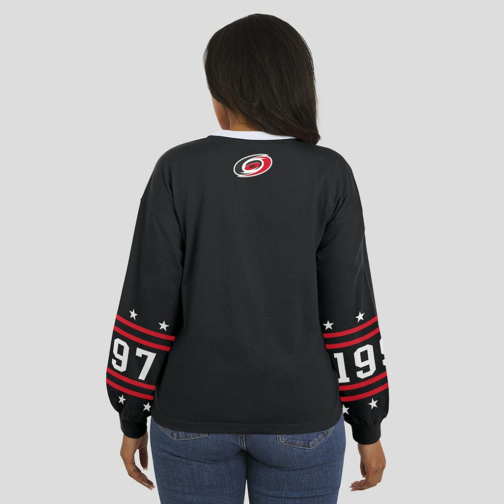 Carolina Hurricanes WEAR by Erin Andrews Women's Long-Sleeve Sport T-Shirt - Black - NHL