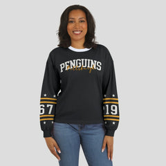 Pittsburgh Penguins WEAR by Erin Andrews Women's Long-Sleeve Sport T-Shirt - Black - NHL