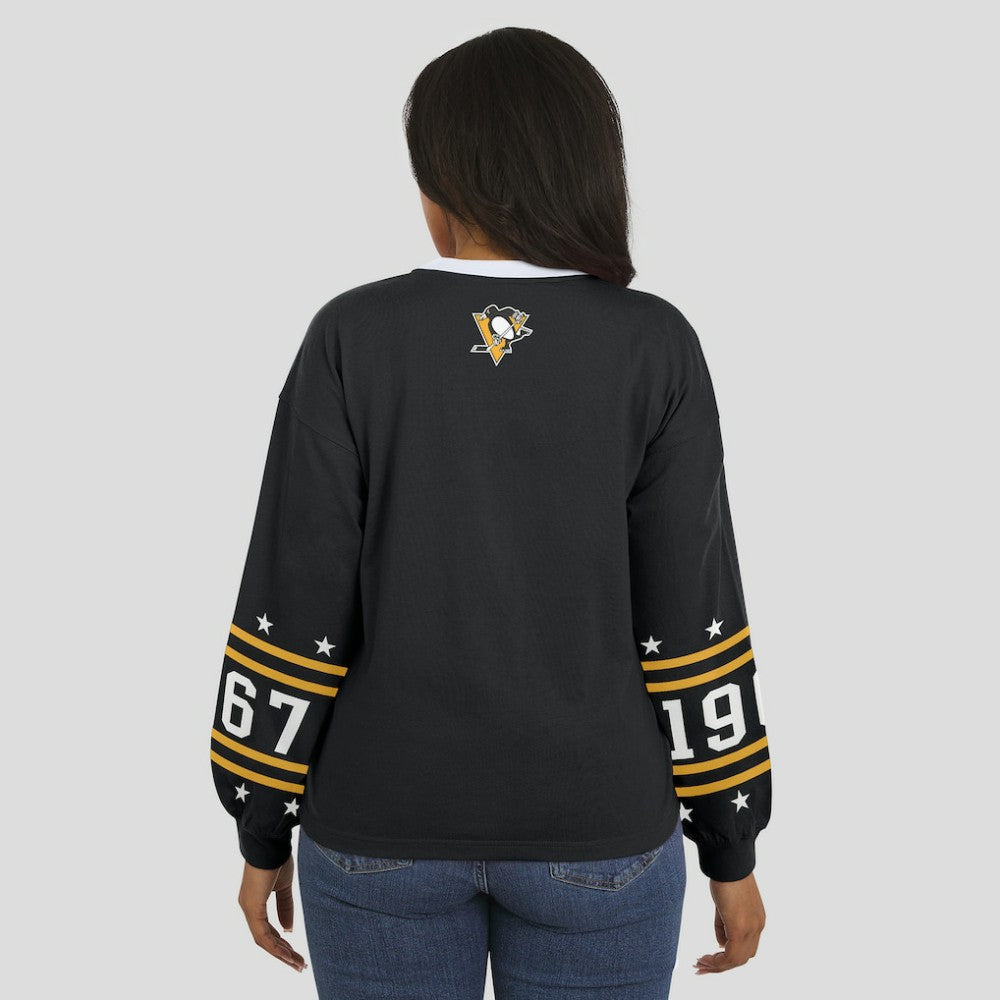 Pittsburgh Penguins WEAR by Erin Andrews Women's Long-Sleeve Sport T-Shirt - Black - NHL