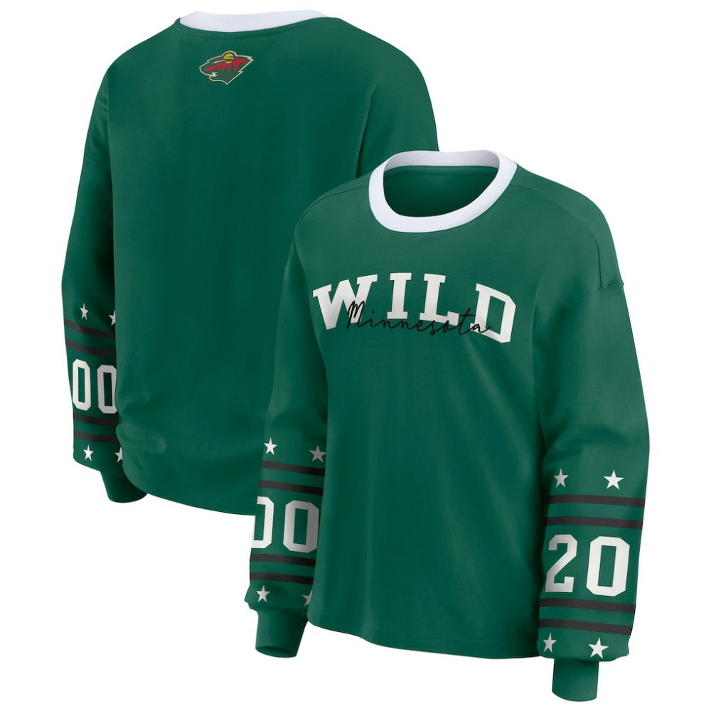 Minnesota Wild WEAR by Erin Andrews Women's Long-Sleeve Sport T-Shirt - Green - NHL
