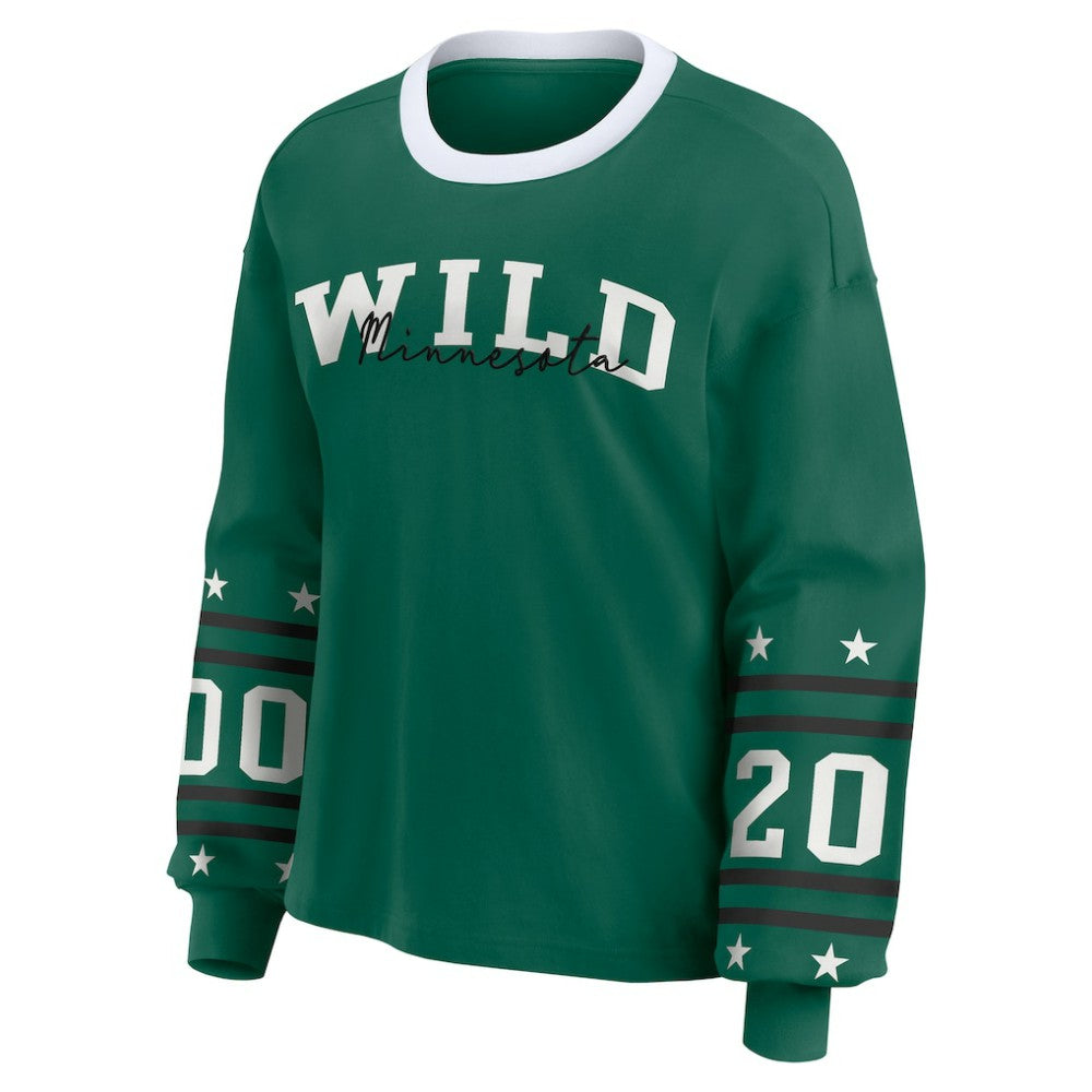 Minnesota Wild WEAR by Erin Andrews Women's Long-Sleeve Sport T-Shirt - Green - NHL