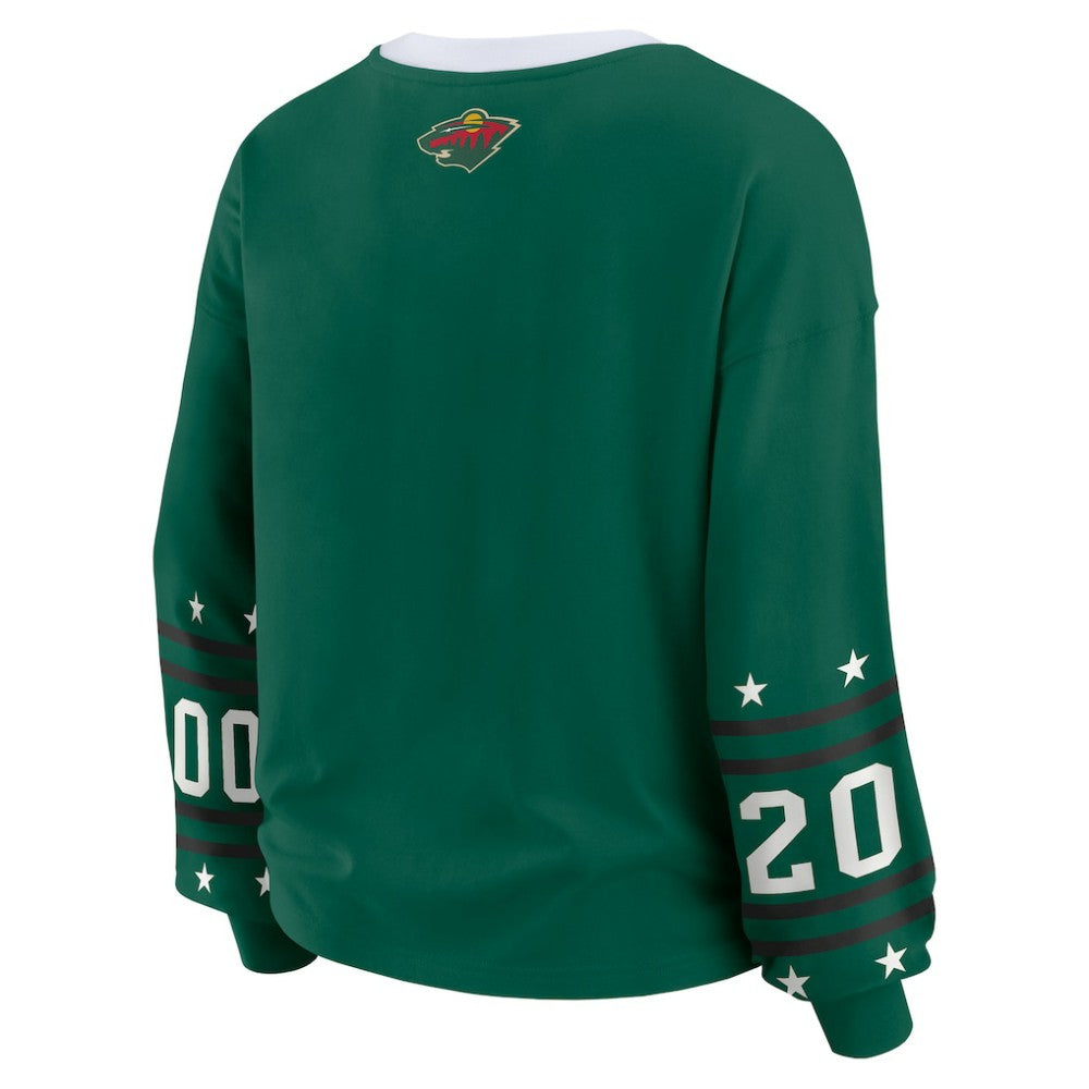 Minnesota Wild WEAR by Erin Andrews Women's Long-Sleeve Sport T-Shirt - Green - NHL