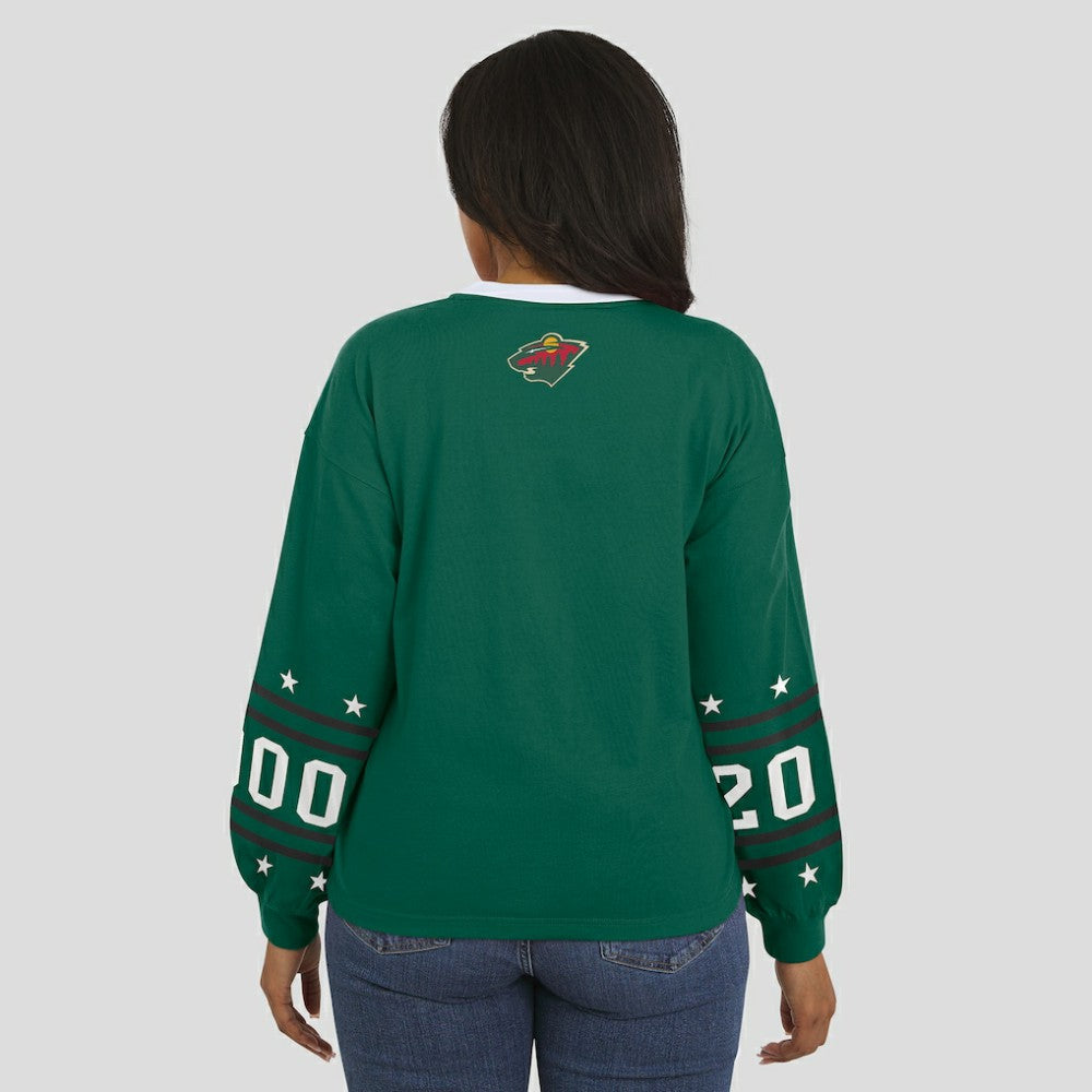 Minnesota Wild WEAR by Erin Andrews Women's Long-Sleeve Sport T-Shirt - Green - NHL