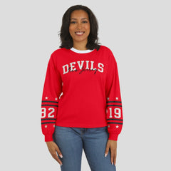 New Jersey Devils WEAR by Erin Andrews Women's Long-Sleeve Sport T-Shirt - Red - NHL
