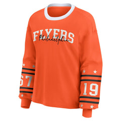 Philadelphia Flyers WEAR by Erin Andrews Women's Long-Sleeve Sport T-Shirt - Orange - NHL