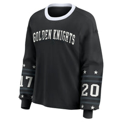 Vegas Golden Knights WEAR by Erin Andrews Women's Long-Sleeve Sport T-Shirt - Black - NHL
