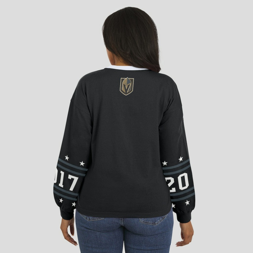 Vegas Golden Knights WEAR by Erin Andrews Women's Long-Sleeve Sport T-Shirt - Black - NHL