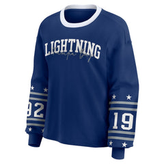 Tampa Bay Lightning WEAR by Erin Andrews Women's Long-Sleeve Sport T-Shirt - Blue - NHL