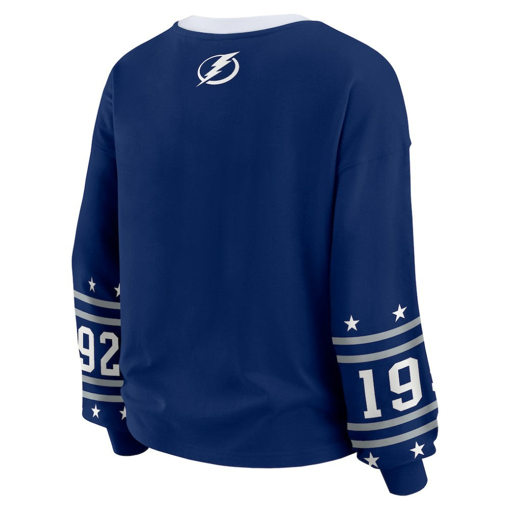Tampa Bay Lightning WEAR by Erin Andrews Women's Long-Sleeve Sport T-Shirt - Blue - NHL
