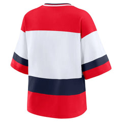 Washington Capitals WEAR by Erin Andrews Women's Jersey Style Tee - Red/White - NHL