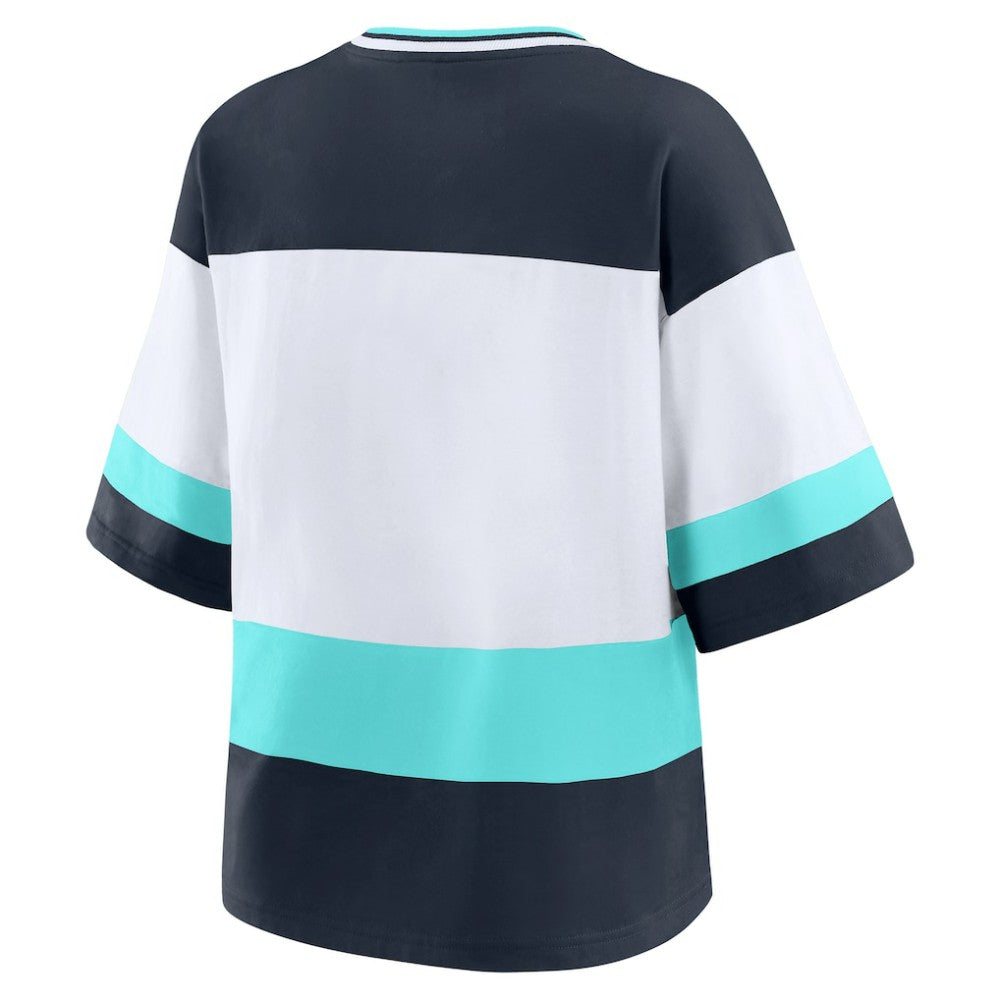 Seattle Kraken WEAR by Erin Andrews Women's Jersey Style Tee - Black/White - NHL