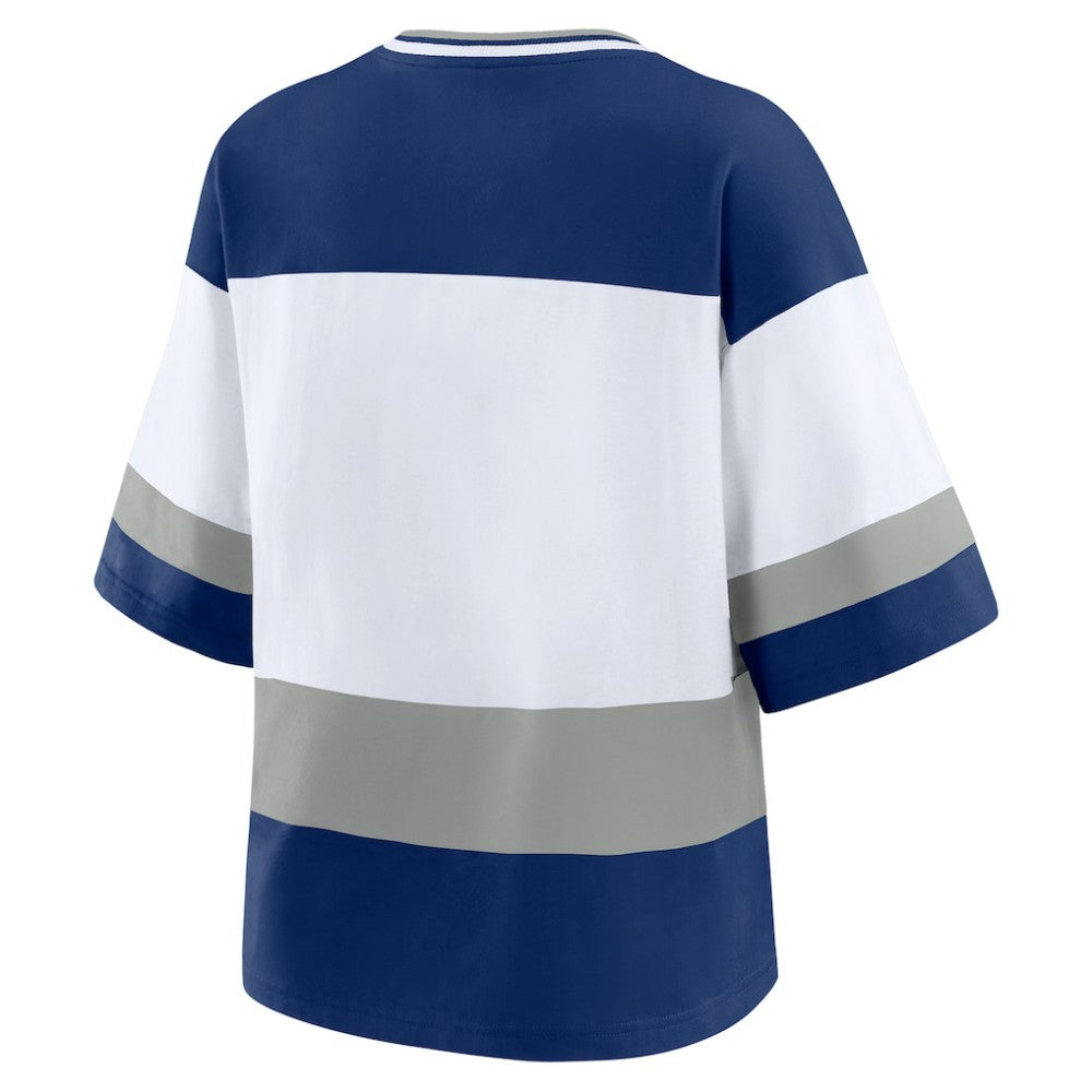 Tampa Bay Lightning WEAR by Erin Andrews Women's Jersey Style Tee - Blue/White - NHL