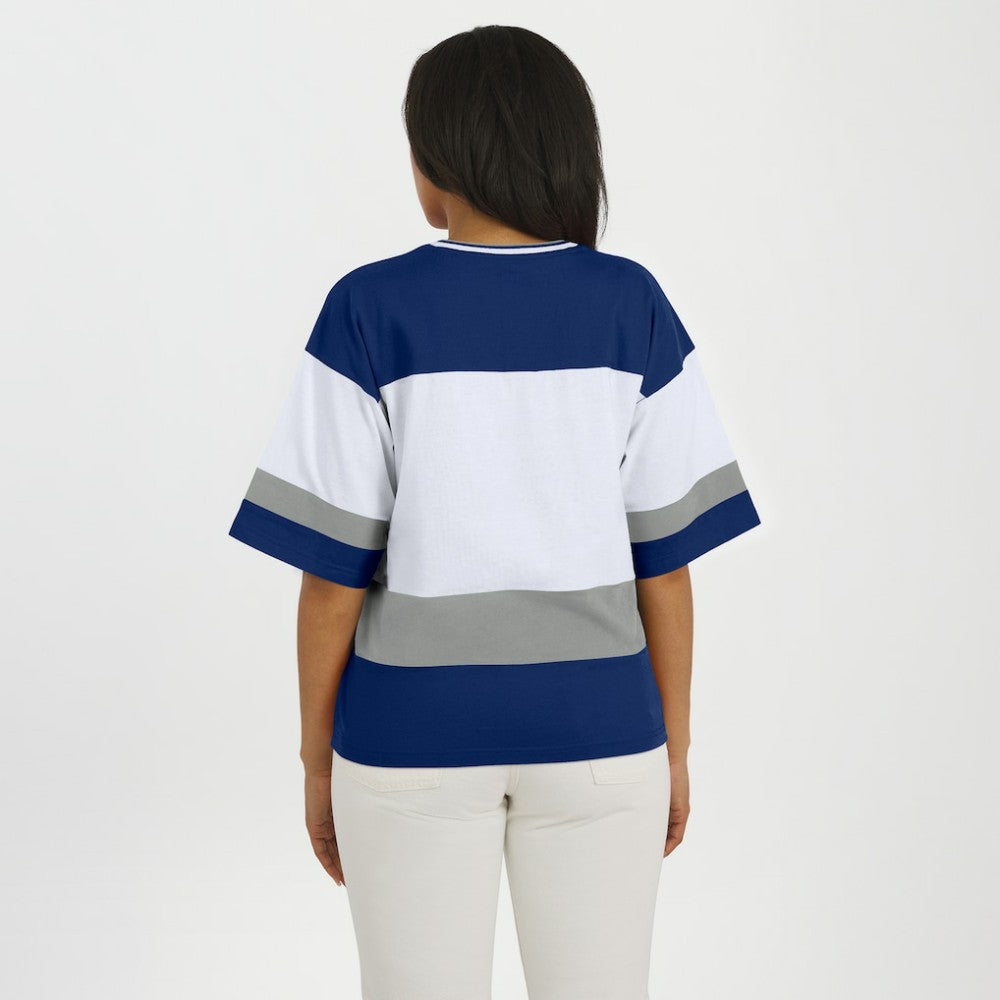 Tampa Bay Lightning WEAR by Erin Andrews Women's Jersey Style Tee - Blue/White - NHL