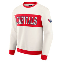 Washington Capitals Darius Rucker Collection by Fanatics Colorblock Pullover Sweatshirt - Cream - NHL
