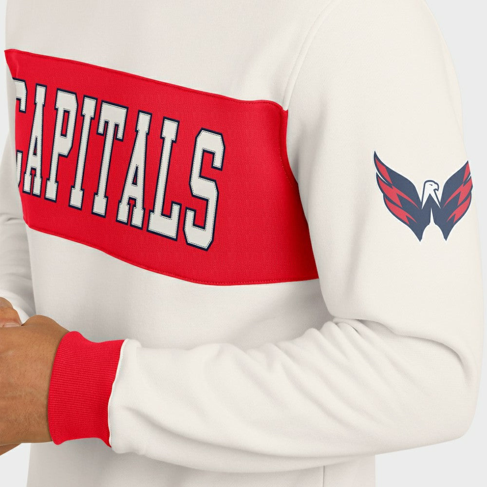 Washington Capitals Darius Rucker Collection by Fanatics Colorblock Pullover Sweatshirt - Cream - NHL