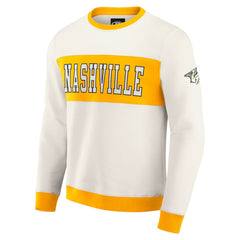 Nashville Predators Darius Rucker Collection by Fanatics Colorblock Pullover Sweatshirt - Cream - NHL