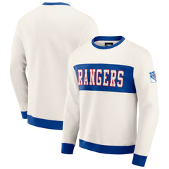 New York Rangers Darius Rucker Collection by Fanatics Colorblock Pullover Sweatshirt - Cream - NHL