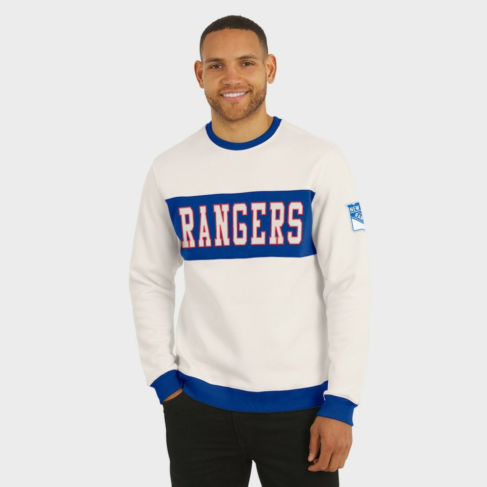 New York Rangers Darius Rucker Collection by Fanatics Colorblock Pullover Sweatshirt - Cream - NHL
