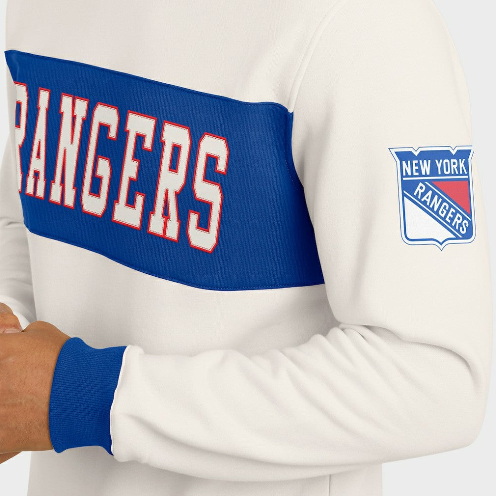 New York Rangers Darius Rucker Collection by Fanatics Colorblock Pullover Sweatshirt - Cream - NHL
