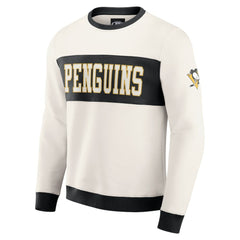 Pittsburgh Penguins Darius Rucker Collection by Fanatics Colorblock Pullover Sweatshirt - Cream - NHL