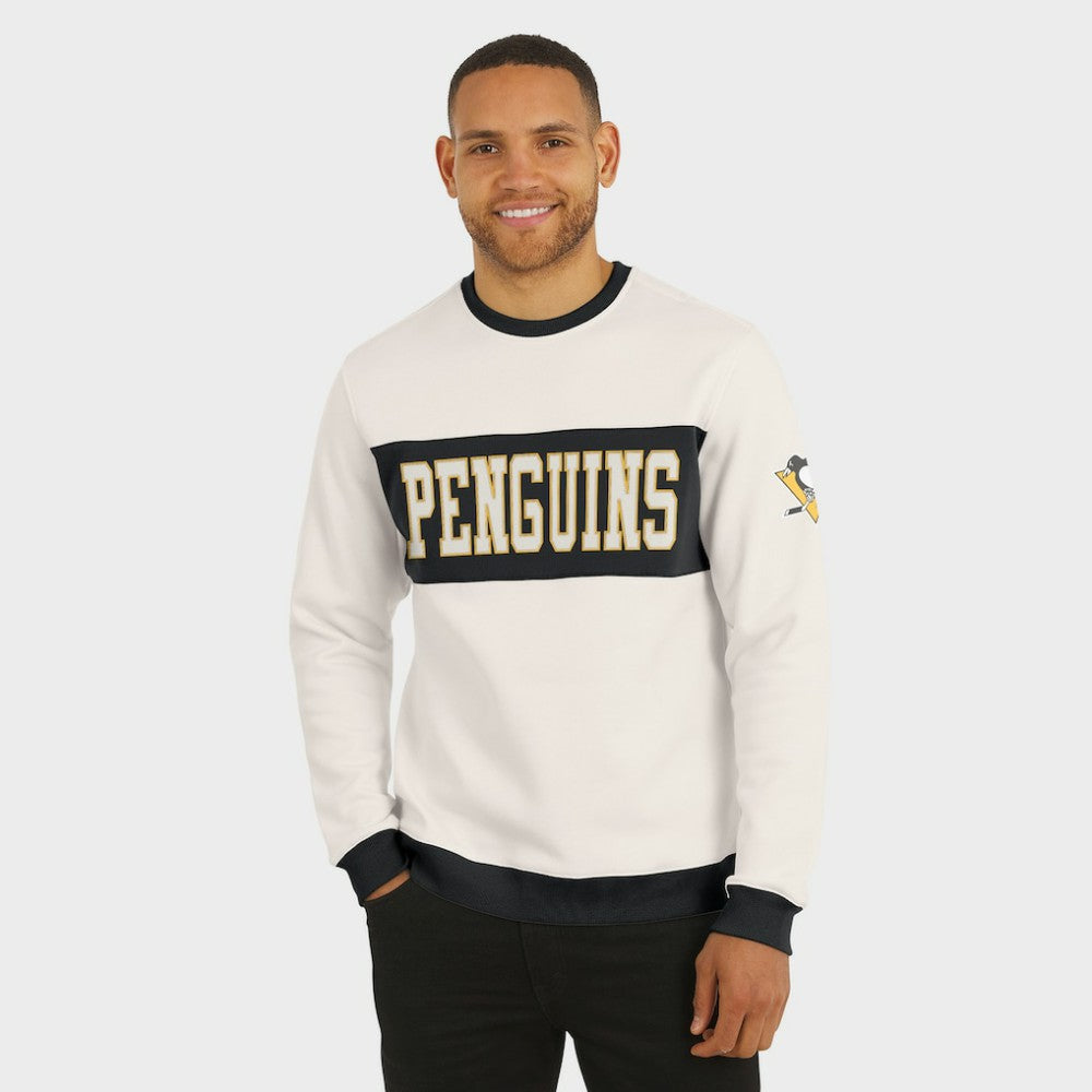 Pittsburgh Penguins Darius Rucker Collection by Fanatics Colorblock Pullover Sweatshirt - Cream - NHL
