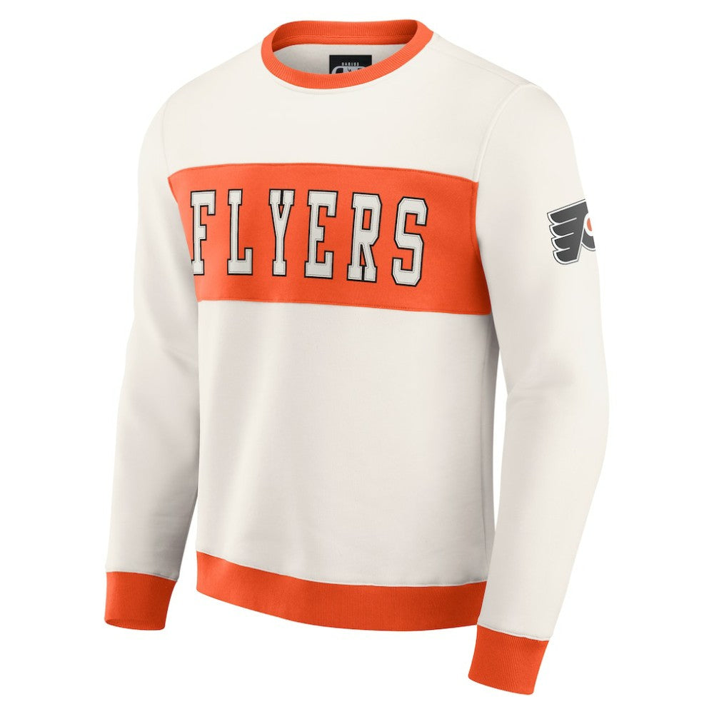 Philadelphia Flyers Darius Rucker Collection by Fanatics Colorblock Pullover Sweatshirt - Cream - NHL