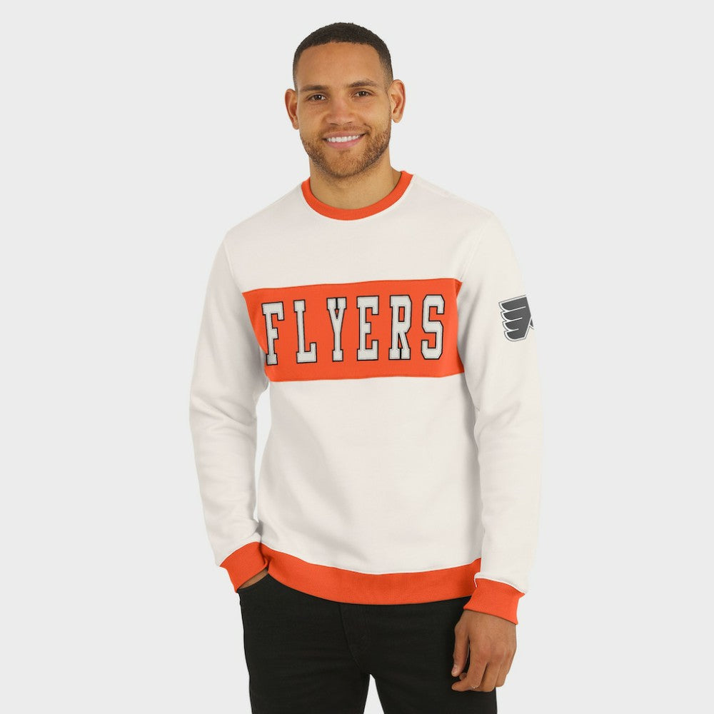 Philadelphia Flyers Darius Rucker Collection by Fanatics Colorblock Pullover Sweatshirt - Cream - NHL