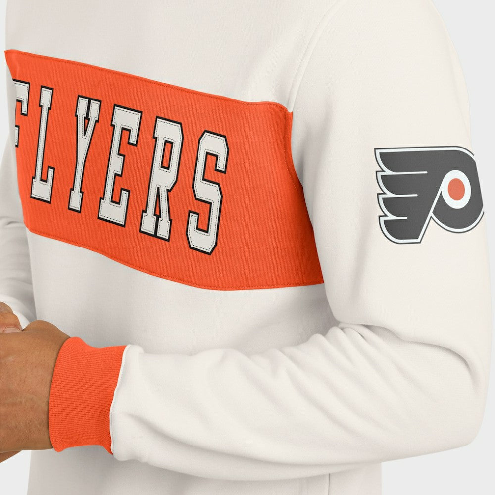 Philadelphia Flyers Darius Rucker Collection by Fanatics Colorblock Pullover Sweatshirt - Cream - NHL