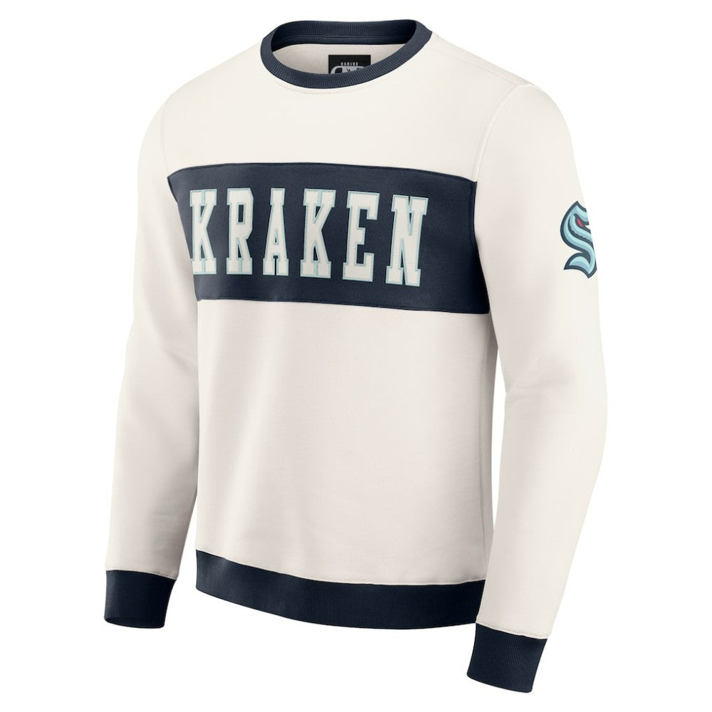 Seattle Kraken Darius Rucker Collection by Fanatics Colorblock Pullover Sweatshirt - Cream - NHL