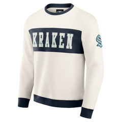 Seattle Kraken Darius Rucker Collection by Fanatics Colorblock Pullover Sweatshirt - Cream - NHL