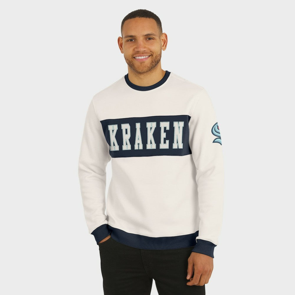 Seattle Kraken Darius Rucker Collection by Fanatics Colorblock Pullover Sweatshirt - Cream - NHL