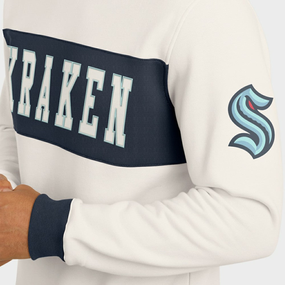 Seattle Kraken Darius Rucker Collection by Fanatics Colorblock Pullover Sweatshirt - Cream - NHL