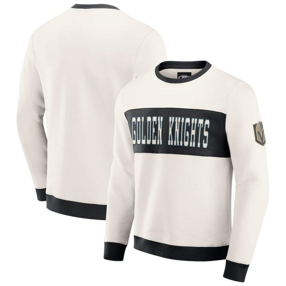 Vegas Golden Knights Darius Rucker Collection by Fanatics Colorblock Pullover Sweatshirt - Cream - NHL