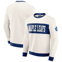Toronto Maple Leafs Darius Rucker Collection by Fanatics Colorblock Pullover Sweatshirt - Cream - NHL