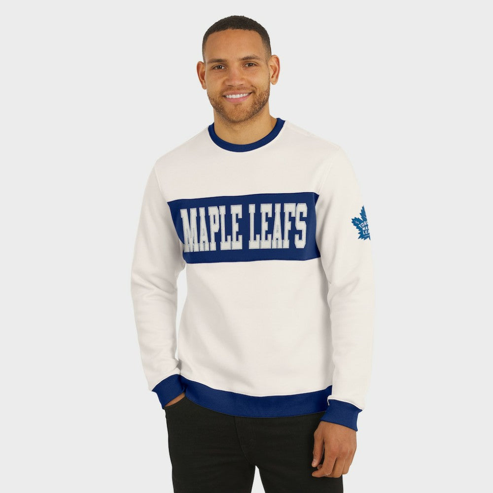 Toronto Maple Leafs Darius Rucker Collection by Fanatics Colorblock Pullover Sweatshirt - Cream - NHL
