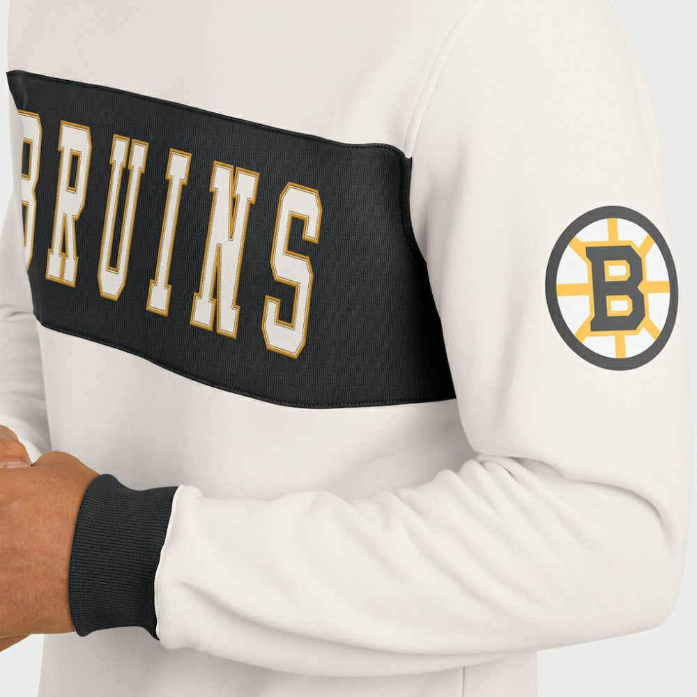 Boston Bruins Darius Rucker Collection by Fanatics Colorblock Pullover Sweatshirt - Cream - NHL