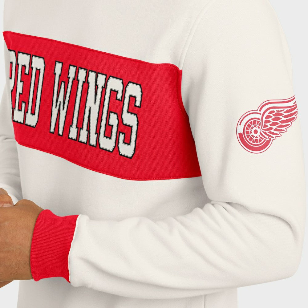 Detroit Red Wings Darius Rucker Collection by Fanatics Colorblock Pullover Sweatshirt - Cream - NHL