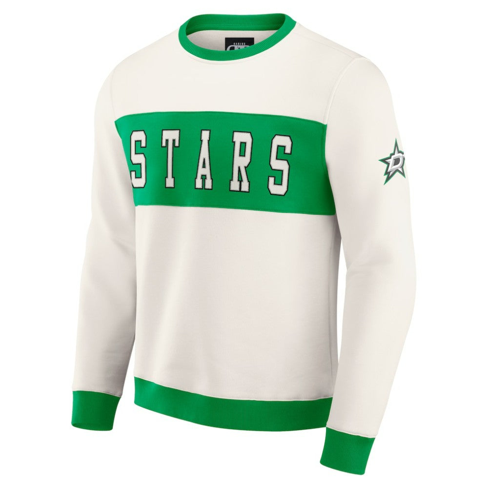 Dallas Stars Darius Rucker Collection by Fanatics Colorblock Pullover Sweatshirt - Cream - NHL