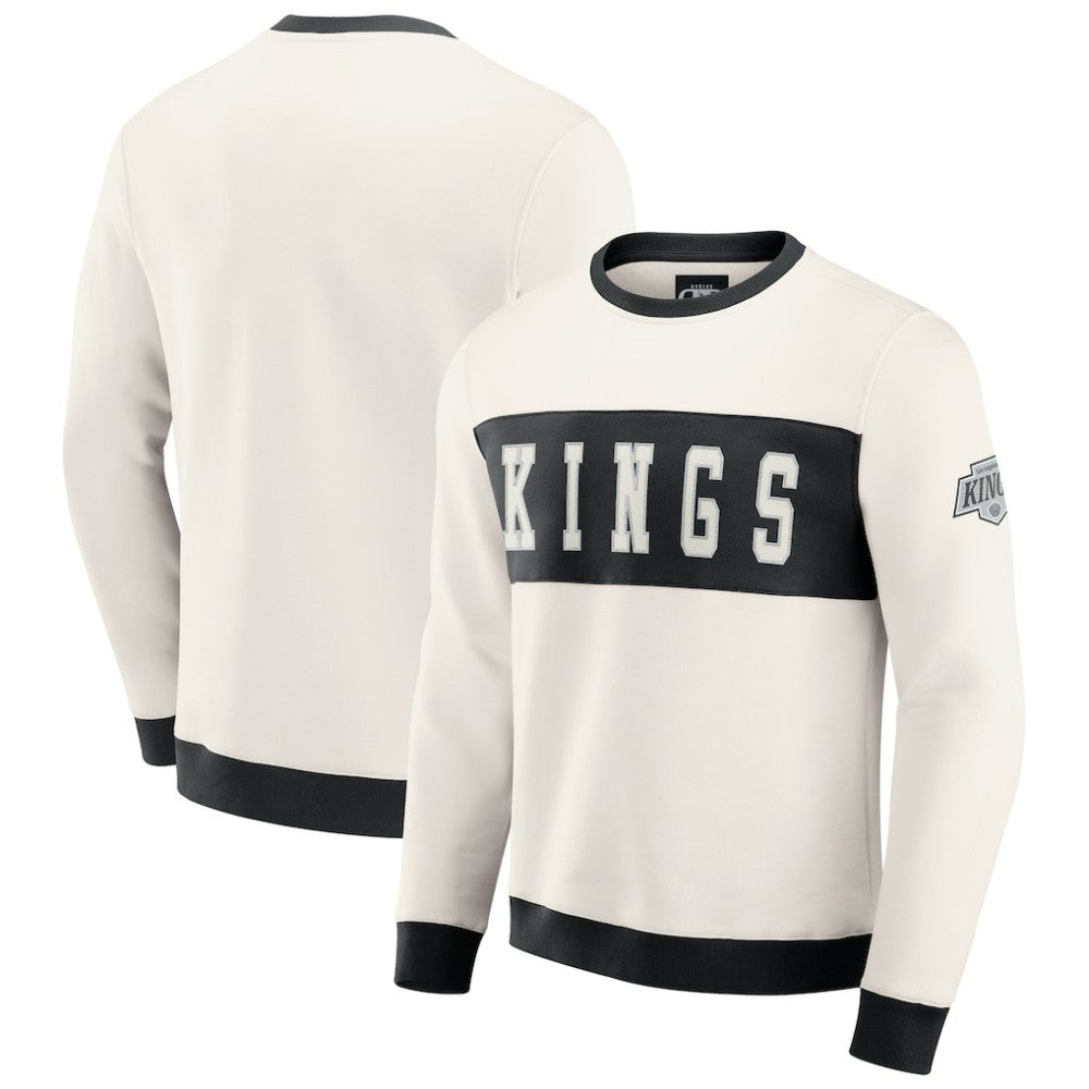 Los Angeles Kings Darius Rucker Collection by Fanatics Colorblock Pullover Sweatshirt - Cream - NHL