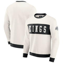 Los Angeles Kings Darius Rucker Collection by Fanatics Colorblock Pullover Sweatshirt - Cream - NHL