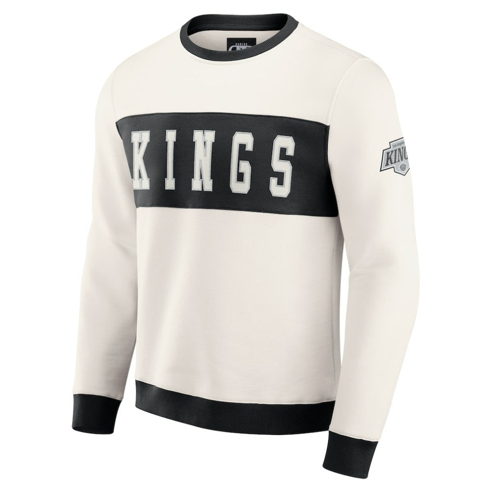 Los Angeles Kings Darius Rucker Collection by Fanatics Colorblock Pullover Sweatshirt - Cream - NHL