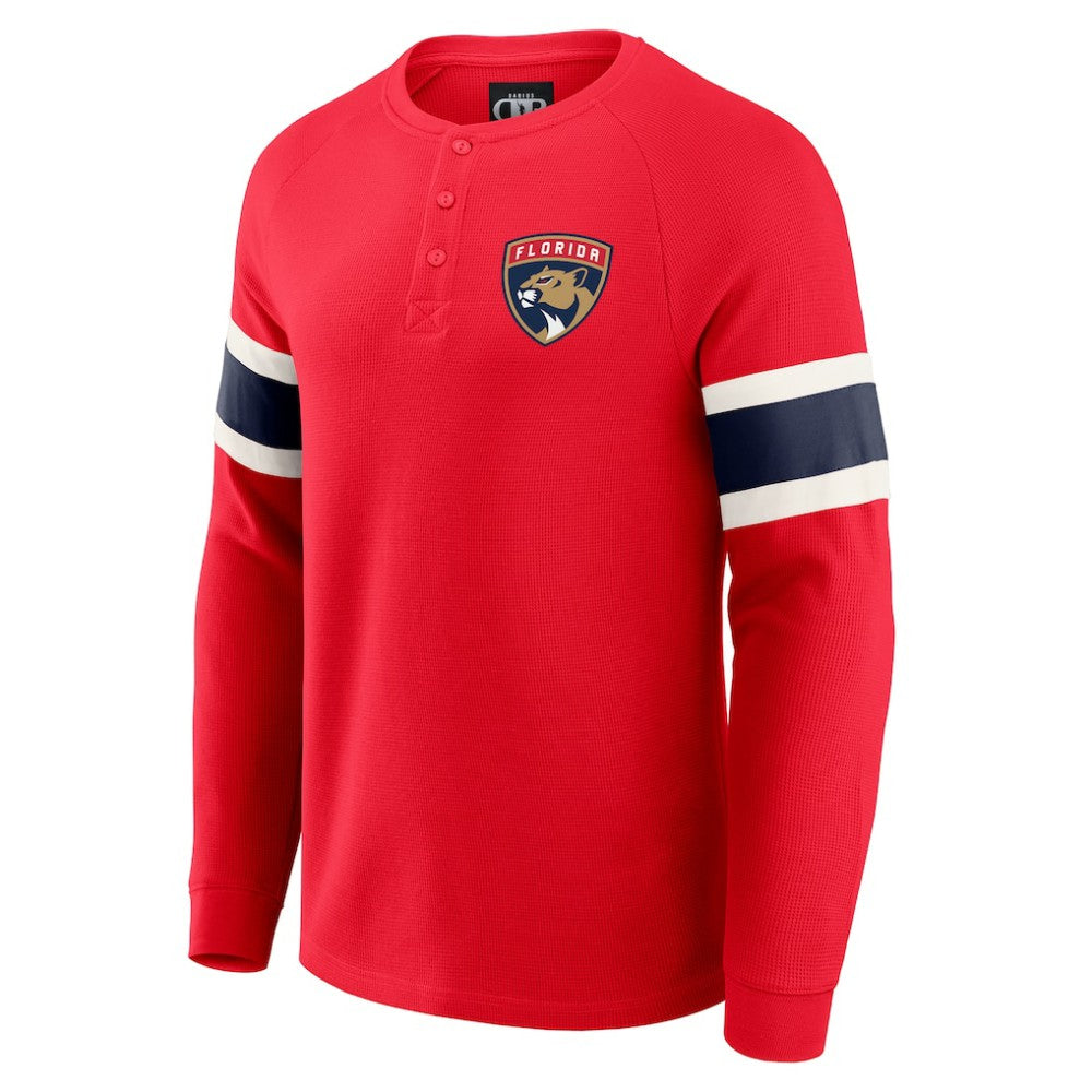 Florida Panthers Darius Rucker Collection by Fanatics Waffle-Knit Raglan Long Sleeve Henley T-Shirt - Red - NHL