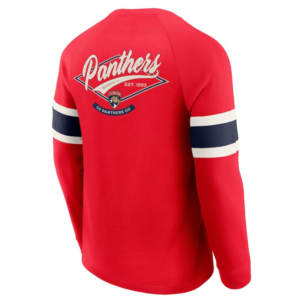 Florida Panthers Darius Rucker Collection by Fanatics Waffle-Knit Raglan Long Sleeve Henley T-Shirt - Red - NHL